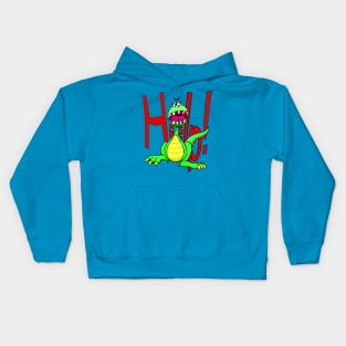 T-Rex Makes 2 Startling Discoveries and the Second is Language! Kids Hoodie